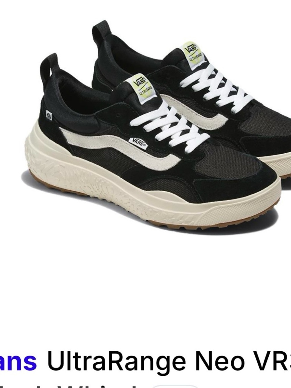 Vans Women’s  7.5  Black & Cream UltraRange Neo Sneakers